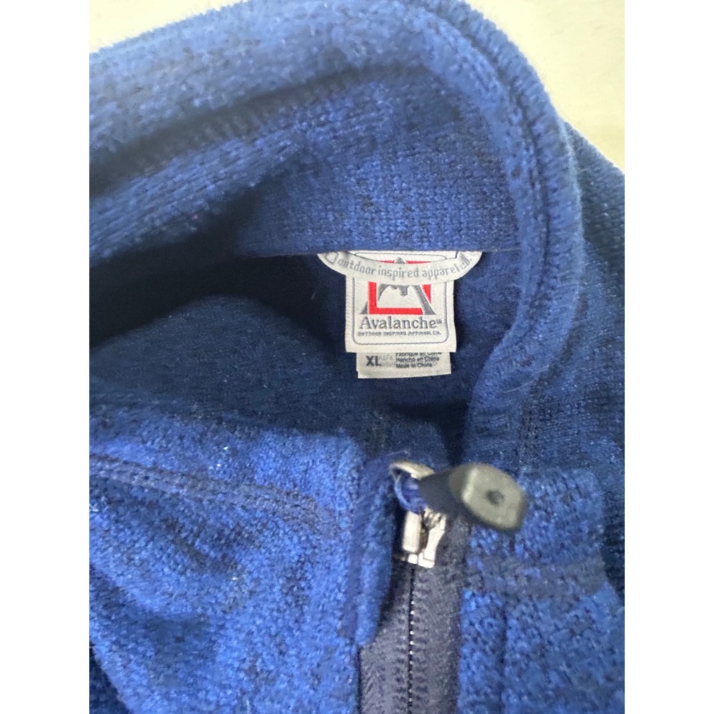 Avalanche Outdoor Inspired Apparel Mens XL Blue Fleece Full Zip Jacket B68 - Picture 2 of 4